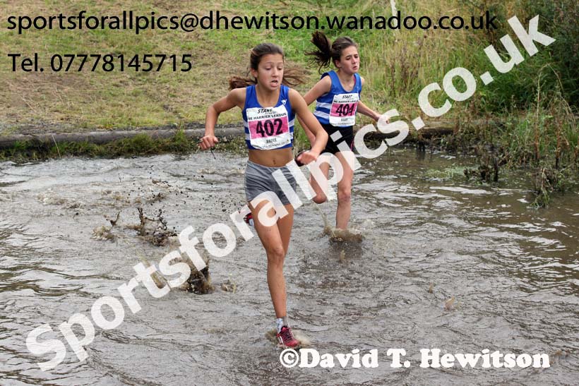 Girls under-13s, Start Fitness North Eastern Harrier League, Tanfield, County Durham. Photo: David T. Hewitson/Sports for All Pics